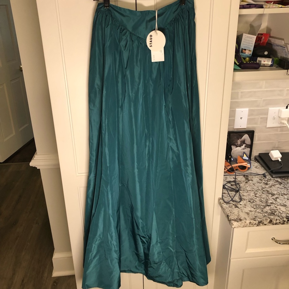 STAUD Deep Green Ballgown Skirt